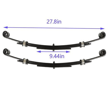 Solid Spare (Set of 2) Heavy Duty Rear Leaf Springs For EZGO TXT 1996-2013 Golf Cart