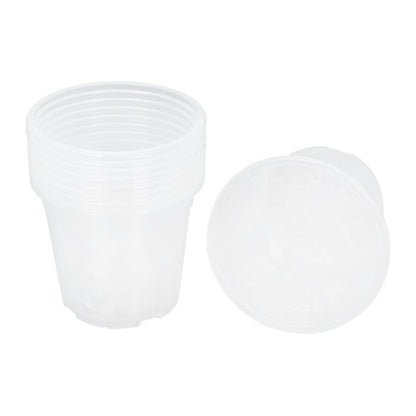 Solid Spare 36-Pack 6.7/5/4/3.5 Inch Reinforced Clear Nursery Pots Plastic Plant Flower Pots
