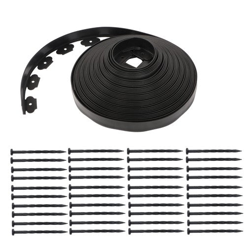 Solid Spare L-shaped Landscape Edging Border Kit 100'1.7"No-Dig Garden Edge Lawn Border New