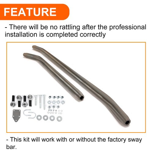 Solid Spare Heavy Duty Crossover Steering Kit for Jeep Cherokee XJ 1984-2001 Grey