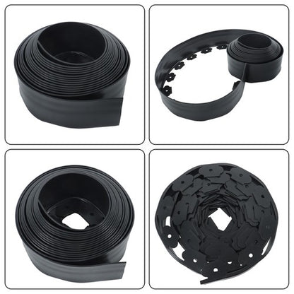 Solid Spare L-shaped Garden Edge Lawn 49FT Grass Stone Isolation Strip 75pcs Anchoring Spik