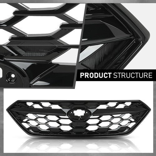 Solid Spare Fit For 2022-2023 Subaru WRX Front Bumper Upper Grille Assembly Black SU1200198