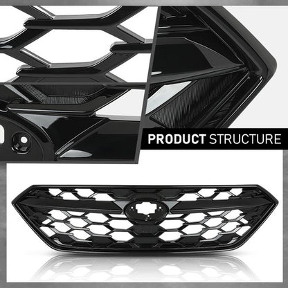 Solid Spare Fit For 2022-2023 Subaru WRX Front Bumper Upper Grille Assembly Black SU1200198