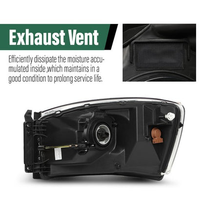 Solid Spare Fit For 07-10 Dodge Ram Truck Front Driving Headlight Lamp Right CH2503180