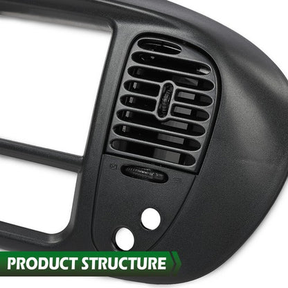 Solid Spare Fit For 97-03 Ford F150 Expedition Black Center Dash Radio Bezel w/ Air Vent