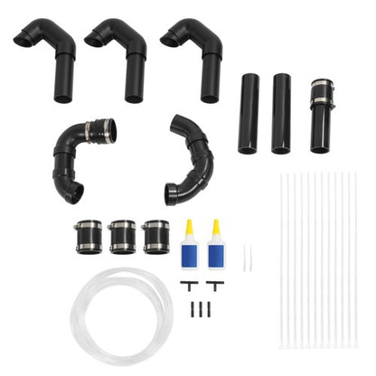 Solid Spare Snorkel Kit For Polaris RZR RZR S 800 2008 2009 2010 Plastic (ABS+PVC) Clamp-on