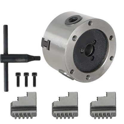 Solid Spare K11-80 Self-centering Lathe Drilling Part 80mm 3 Jaw Lathe Chuck Manual Chuck 3"