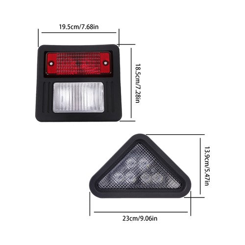 Solid Spare Front LED & Standard Rear Light Kit For Bobcat S150 S175 S250 S300 Compatible