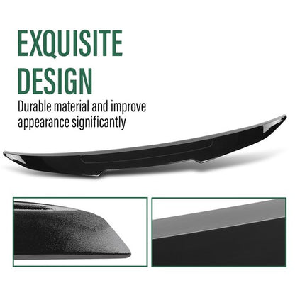 Solid Spare Fit For 19-24 BMW G20 G80 M3 3 Series PSM Style Rear Trunk Spoiler Gloss Black