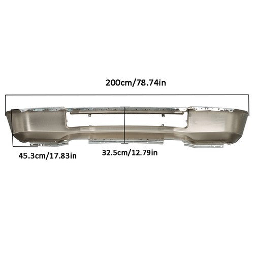 Solid Spare Chrome Steel Front Bumper W/o Fog Light Holes Fit For Ford F250 F350 2020-2022