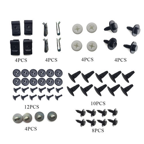 50Pcs Engine Splash Shield Fender Bumper Screw Clips Rivet Fastener For Toyota