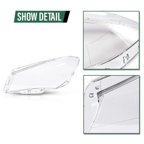 Solid Spare Fit For 2013-2016 Mercedes Benz CLA-Class W117 Headlight Replacement Lens LH RH