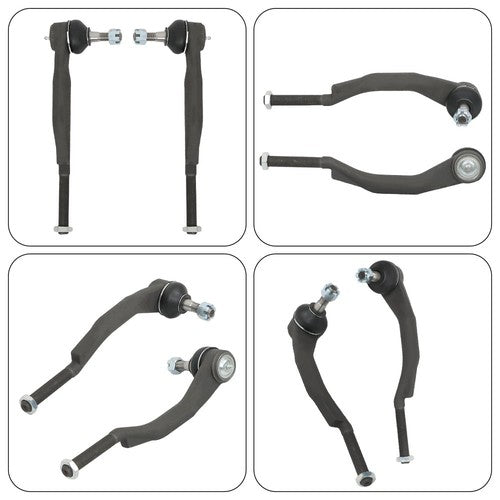 Solid Spare For Chevrolet GMC 2002-07 V8/L6 8× Inner&Outer Tie Rods Upper Lower Ball Joints