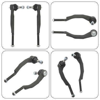 Solid Spare For Chevrolet GMC 2002-07 V8/L6 8× Inner&Outer Tie Rods Upper Lower Ball Joints