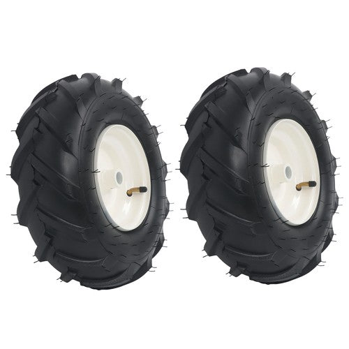 Solid Spare Lawn Mower Tire and Wheels 1 Pair 13"×5.00-6 Flat Free W/3/4'inch Axle Diameter