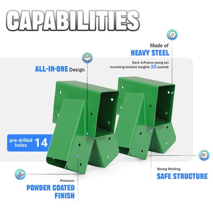 Solid Spare Brand New 1-2-3 A-Frame 2 Brackets for Swing Set with All Hardware