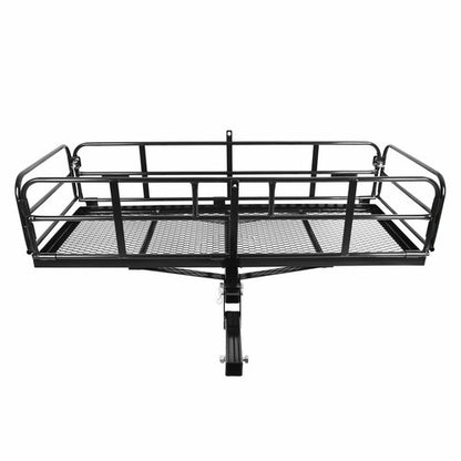 Solid Spare Folding Trailer Hitch Cargo Carrier Basket Luggage Rack w/ 2" Receiver 500 LBS