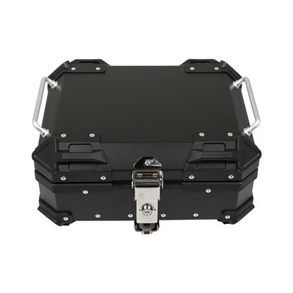 Solid Spare Motorcycle Aluminum Trunk Rear Top Case Luggage Tour Tail Tool Box Lock 22L