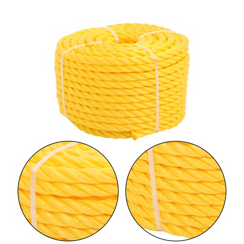 Solid Spare 1/2in x 100 Feet 3 Stranded Orange Yellow Polypropylene Braided Rope