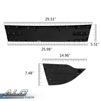 Solid Spare Fit For 2013-2016 Ford Escape Front Lower Bumper Grille Grill Kit W/ Chrome Trim