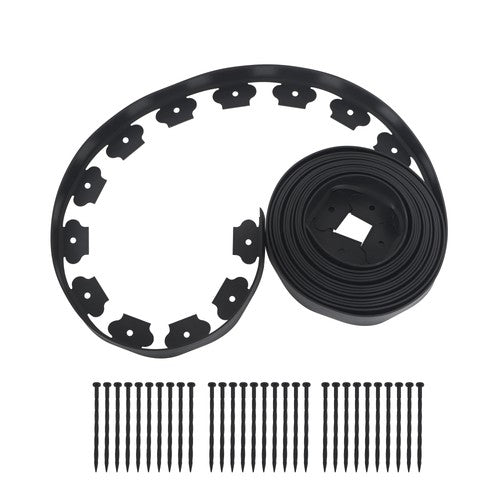 Solid Spare 2" Garden Landscape Edging 33 Feet No Dig Lawn Edging Border With 30 8-In Spike