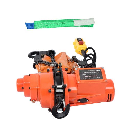 Solid Spare 1T/2200lbs 3m/10Ft Wired Remote Control Electric Chain Hoist G80 double chain