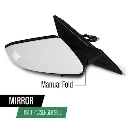 Solid Spare Fit For 2016-2021 Honda Civic Coupe Sedan Right Passenger Side Mirror Assembly