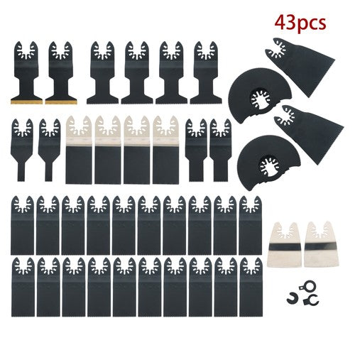 Solid Spare 43 PCS Oscillating Saw Blades, Premium Multitool Kit for Wood/Metal/Plastics