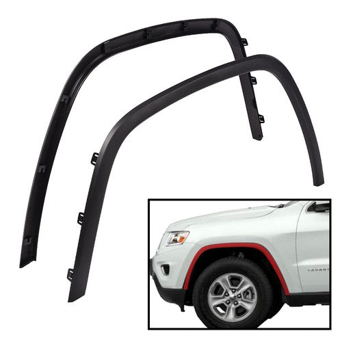 Solid Spare Fit For 2011-2017 Jeep Grand Cherokee Fender Flares Front Left+Right Black Pair