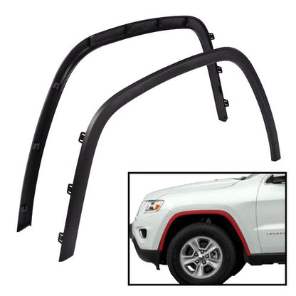 Solid Spare Fit For 2011-2017 Jeep Grand Cherokee Fender Flares Front Left+Right Black Pair