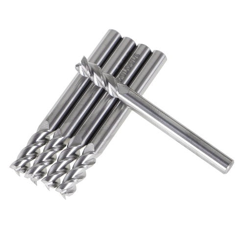 Solid Spare 5 Pack 3/16" 3 Flute Regular Length Carbide End Mill For Aluminum
