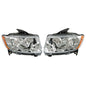Solid Spare Pair Chrome For Jeep Grand Cherokee 11-13 Compass 11-17 Headlights Halogen Clear
