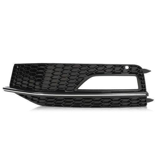 Solid Spare Fit For 13-16 Audi A4 Quattro B9 S4 S-Line Bumper Fog Light Lamp Bezel Left