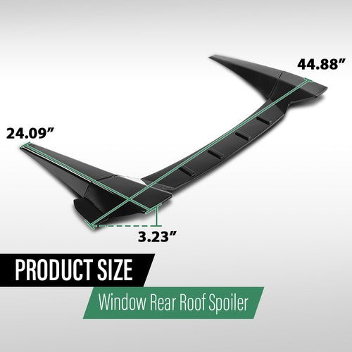 Solid Spare Window Rear Roof Spoiler Fit For Honda Civic 2016-2021 Gloss Black Type-R Style