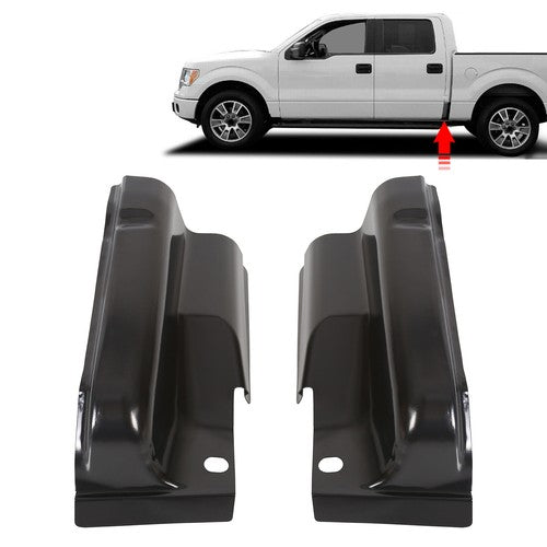 Solid Spare Rust Repair Cab Corners Panel Pair For 2009 2010-2014 Ford F150 4Door Crew Cab