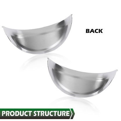 Solid Spare 1 Pair Headlight Headlamp Visors 7" Chrome Shields Trim Cover Caps LH+RH Side