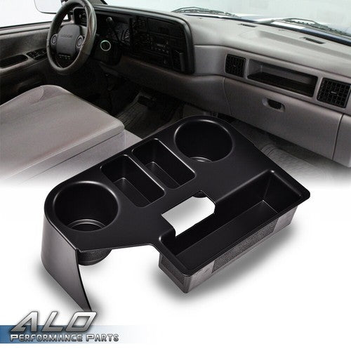 Solid Spare Fit For 1994-1997 Dodge Ram 1500/2500/3500 Front Center Console Cup Holder Black