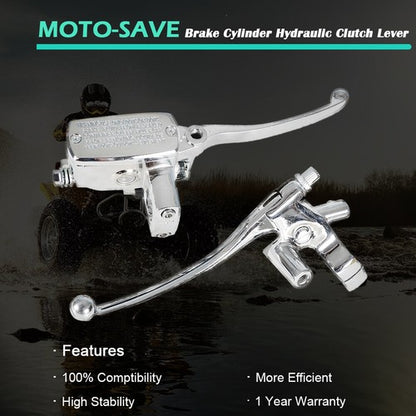 Solid Spare 1" Motorcycle Universal Handlebar Hydraulic Brake Master Cylinder & Clutch Lever