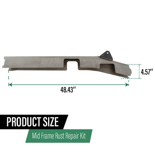 Solid Spare Mid Frame Rust Repair Kit Fit For 96-04 Toyota Tacoma Regular Cab Left & Right