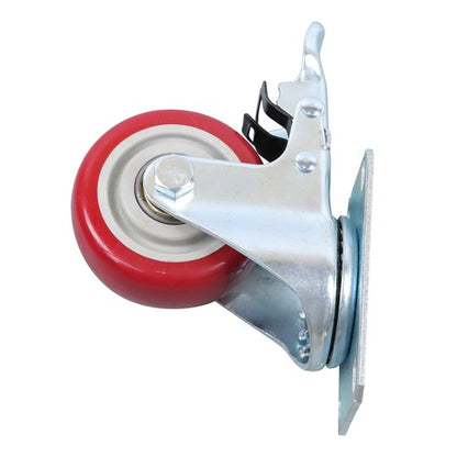 Solid Spare 3 Inch Industrial Heavy Duty Swivel Caster Wheels with Brake Set of 4 Safety