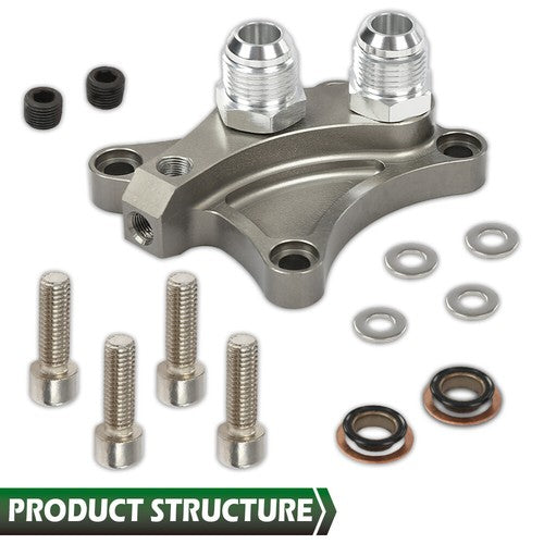 Solid Spare FIT FOR SR20DET SILVIA S15 S14 S13 SR20DE 200SX 180SX OIL BLOCK ADAPTER KIT