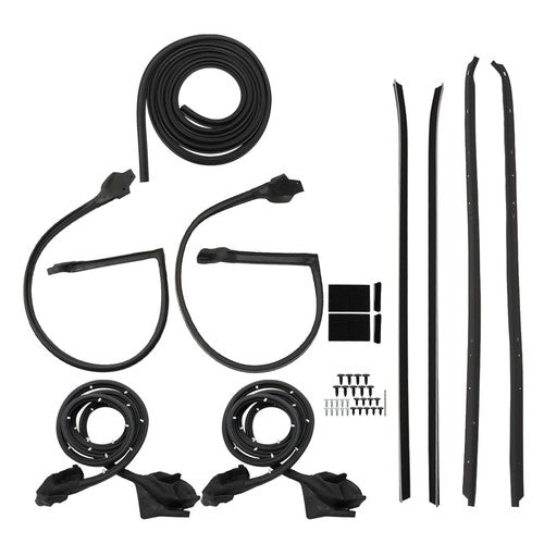 Solid Spare Rubber Black Fit For 1970-1981 Pontiac Firebird Window Outer Pressure Strip+Seal