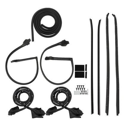 Solid Spare Rubber Black Fit For 1970-1981 Pontiac Firebird Window Outer Pressure Strip+Seal