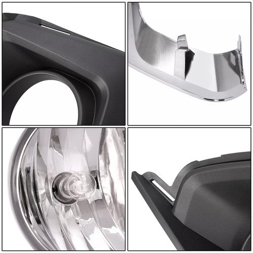 Solid Spare For 18-21 Chevy Traverse Driver/LH+Passenger/RH Fog Lights+Bezel+Harness+Switch