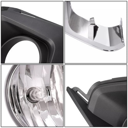 Solid Spare For 18-21 Chevy Traverse Driver/LH+Passenger/RH Fog Lights+Bezel+Harness+Switch