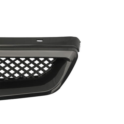 For 1999-2000 Honda Civic JDM Type R Black Mesh Front Hood Grille Grill 99-20