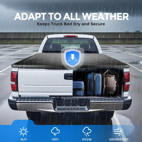 Solid Spare For 1988-2007 GMC Sierra Chevy Silverado 1500 Tonneau Cover 6.5FT Bed Roll-Up
