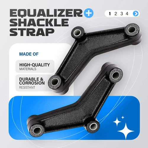 Solid Spare Tandem Trailer Axle Suspension Shackle Kit Heavy Duty For Double Eye Spring
