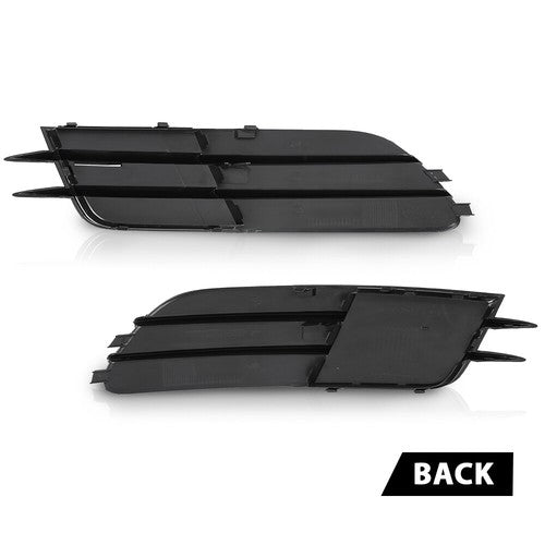 Solid Spare Fit For 12-15 Audi A6/A6 Quattro Front Bumper Insert Fog Light Cover Left+Right