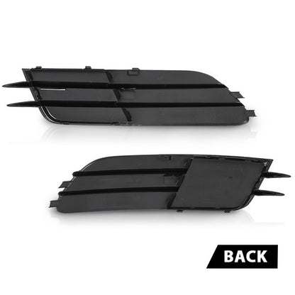 Solid Spare Fit For 12-15 Audi A6/A6 Quattro Front Bumper Insert Fog Light Cover Left+Right